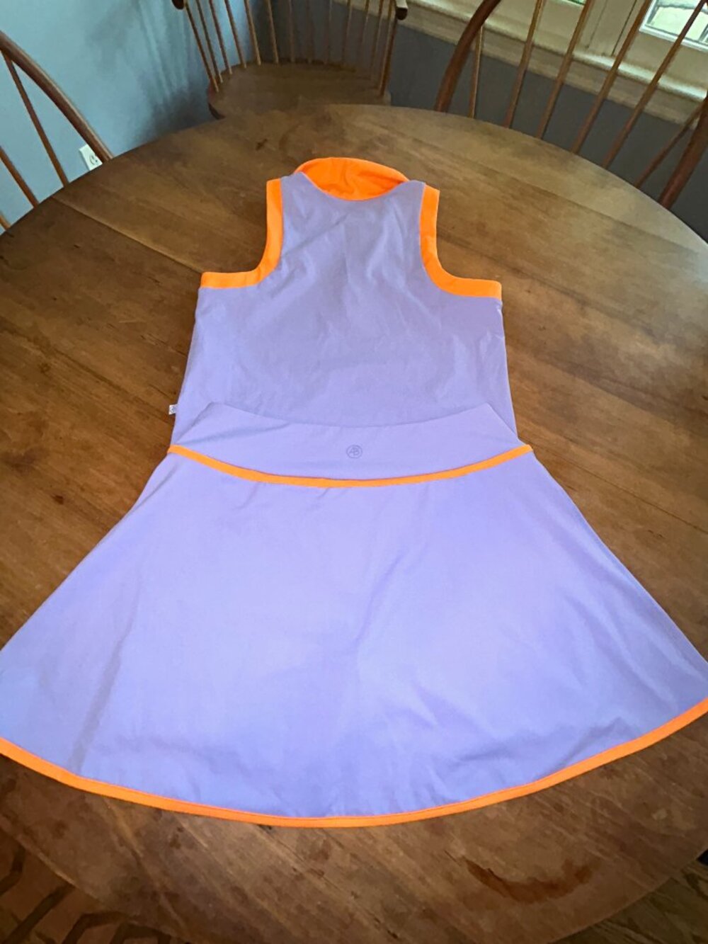 Addison Bay violet and orange crush smooth sport founders tank and skirt, large - Picture 2 of 7